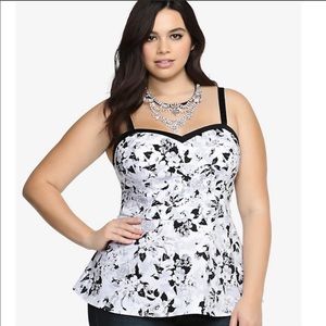 Torrid Floral Peplum Top